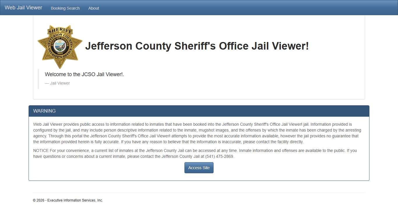 Home Page - Web Jail Viewer